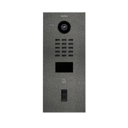 DoorBird D2101FV Fingerprint 50 IP Video Türstation, Eisenglimmer (DB 703) | Video-Türsprechanlage mit 1 Ruftaste, Fingerabdruckleser, RFID, HD-Video, Bewegungssensor von DoorBird