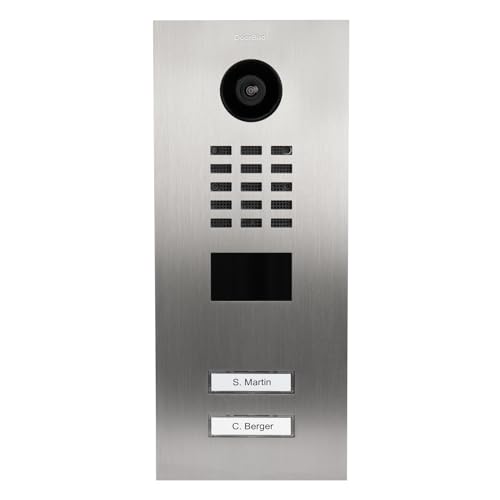 DoorBird D2102V IP Video Türstation für 2 Wohn-/Gewerbeeinheiten, Edelstahl V2A | Video-Türsprechanlage mit 2 Ruftasten, RFID, HD-Video, Bewegungssensor von DoorBird