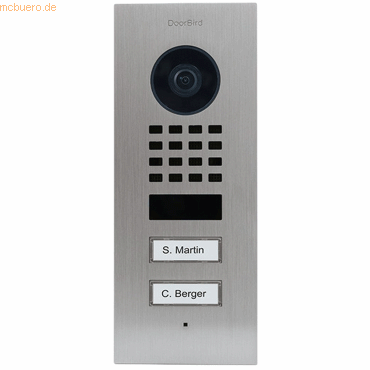 DoorBird DoorBird D1102V IP Vid. Türst. V4A Edels. 2Ruftasten Unterput von DoorBird