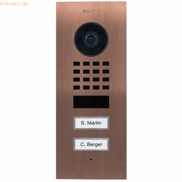 DoorBird DoorBird D1102V IP Video Türstation PVD Bronze Unterputz DoorBird DoorBird D1102V IP Video Türstation PVD Bronze Unterputz von DoorBird
