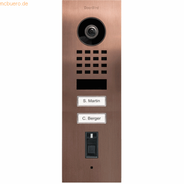 DoorBird DoorBird IP Vid. Türst. D1102FV Fingerpr. Edels.,Bronze,Unter DoorBird DoorBird IP Vid. Türst. D1102FV Fingerpr. Edels.,Bronze,Unter von DoorBird
