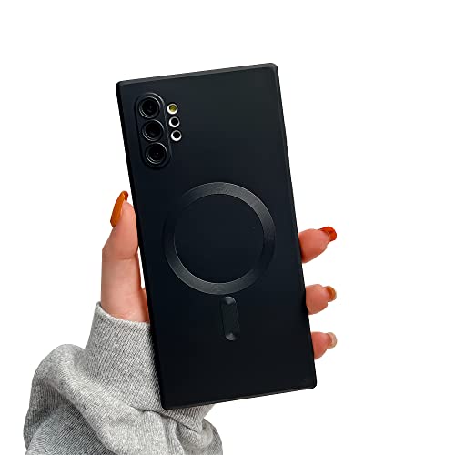 Doowear Schutzhülle für Galaxy Note 10 + Plus, magnetisch, unterstützt Magsafe-Ladegerät, kabellos, Kratzfest, schlanke Silikon-Handyhülle für Samsung Galaxy Note 10 Plus 17.3 cm (6.8 Zoll), Schwarz von Doowear