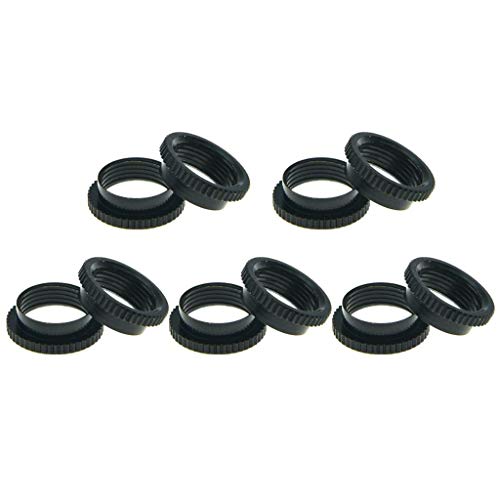 Dopro 10 x USA Gewinde fein gerändelt 15/32 Zoll tiefe Nut Gitarre Toggle Switch Nut passt Les Paul mit Switchcraft Schaltern schwarz Dopro 10 x USA Gewinde fein gerändelt 15/32 Zoll tiefe Nut Gitarre Toggle Switch Nut passt Les Paul mit Switchcraft Schaltern schwarz von Dopro