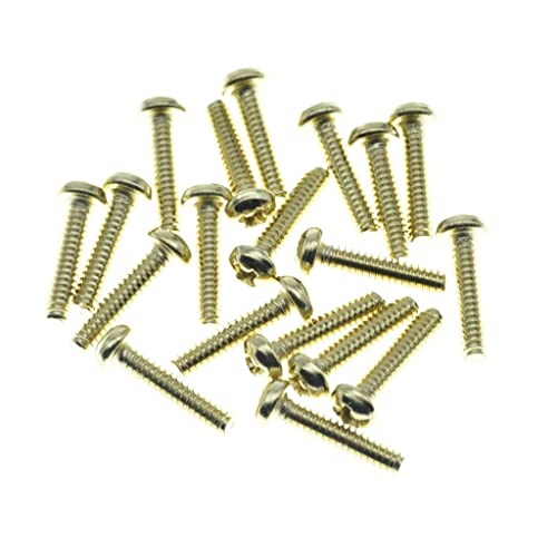 Dopro 20 Stück Phillips Edelstahl #6-32 x 5/8 Zoll Gitarren-Tonabnehmer Wahlschalter Befestigungsschrauben für amerikanische Fender Strat/Tele Gold Dopro 20 Stück Phillips Edelstahl #6-32 x 5/8 Zoll Gitarren-Tonabnehmer Wahlschalter Befestigungsschrauben für amerikanische Fender Strat/Tele Gold von Dopro