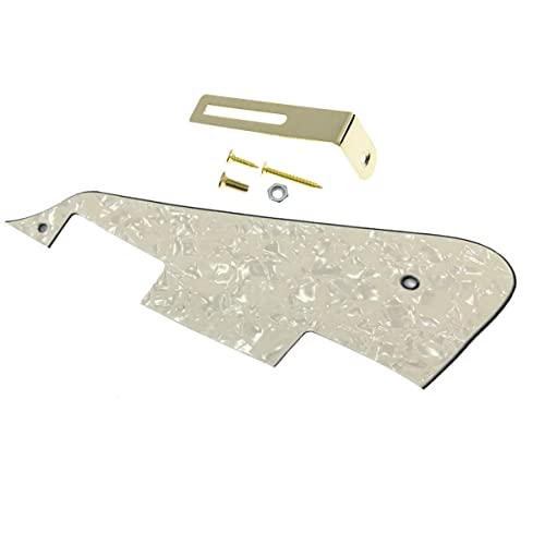 Dopro Aged Pearl LP Gitarren-Pickguard mit goldfarbener Halterung für Epiphone Les Paul von Dopro