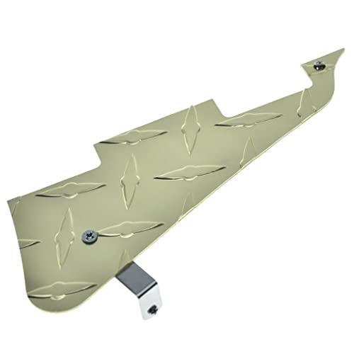 Dopro Diamond Plate LP E-Gitarre Schlagbrett Metall Aluminium Kratzplatte mit Chromstahlhalterung und Befestigungsschrauben für USA Les Paul Gold Dopro Diamond Plate LP E-Gitarre Schlagbrett Metall Aluminium Kratzplatte mit Chromstahlhalterung und Befestigungsschrauben für USA Les Paul Gold von Dopro