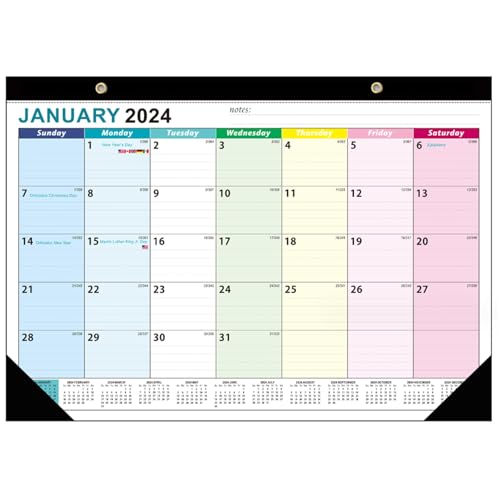 Kalender 2024 Wandkalender Jahresplaner 18 Monate großer Jahreskalender ab Januar 2024 - Juni 2025 Monatlicher Planer 2024 Kalendermonat um mit Hanging Hook für Home Office Style 2 zu sehen von Dorccsi
