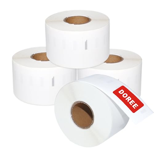 Doree 4 Rollen 99012 36mm x 89mm Selbstklebende Etiketten Kompatibel mit DYMO S0722400 1040 Adressetiketten (Groß) für LabelWriter 450 Serie und 4XL von Doree