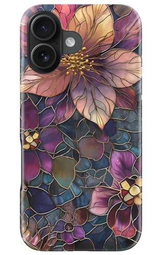 DorisMax Schutzhülle für iPhone 16 Plus, kompatibel mit kabellosem Laden, doppellagige Hartschale + Silikonhülle, stoßfeste Schutzhülle mit niedlichem Design für Frauen, lila Blumenblätter DorisMax Schutzhülle für iPhone 16 Plus, kompatibel mit kabellosem Laden, doppellagige Hartschale + Silikonhülle, stoßfeste Schutzhülle mit niedlichem Design für Frauen, lila Blumenblätter von DorisMax