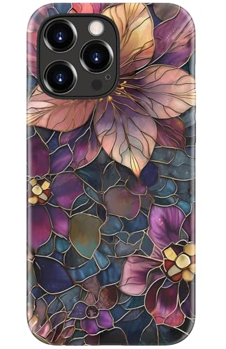 DorisMax Schutzhülle für iPhone 16 Pro, kompatibel mit kabellosem Laden, doppellagige Hartschale + Silikonhülle, stoßfeste Schutzhülle mit niedlichem Design für Frauen, lila Blumenblätter DorisMax Schutzhülle für iPhone 16 Pro, kompatibel mit kabellosem Laden, doppellagige Hartschale + Silikonhülle, stoßfeste Schutzhülle mit niedlichem Design für Frauen, lila Blumenblätter von DorisMax