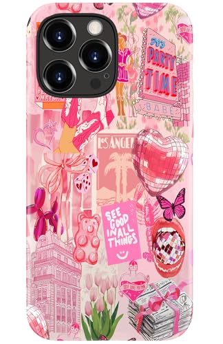 DorisMax Schutzhülle für iPhone 16 Pro, kompatibel mit kabellosem Laden, doppellagige Hartschale + Silikonhülle, stoßfeste Schutzhülle mit niedlichen Designs für Damen, rosa Kokett-Collage DorisMax Schutzhülle für iPhone 16 Pro, kompatibel mit kabellosem Laden, doppellagige Hartschale + Silikonhülle, stoßfeste Schutzhülle mit niedlichen Designs für Damen, rosa Kokett-Collage von DorisMax