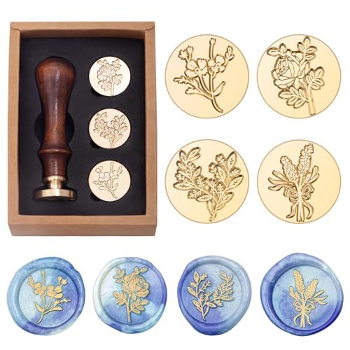 Blume und Pflanze Wachssiegel Stempel Set, Botanical Sealing Stamper Kit, Rose Lavendel Eukalyptus Blatt Kosmos Floral Muster Messing Kopf für Hochzeit Einladungskarte Umschlag Planer Journal Blume und Pflanze Wachssiegel Stempel Set, Botanical Sealing Stamper Kit, Rose Lavendel Eukalyptus Blatt Kosmos Floral Muster Messing Kopf für Hochzeit Einladungskarte Umschlag Planer Journal von Dormitology