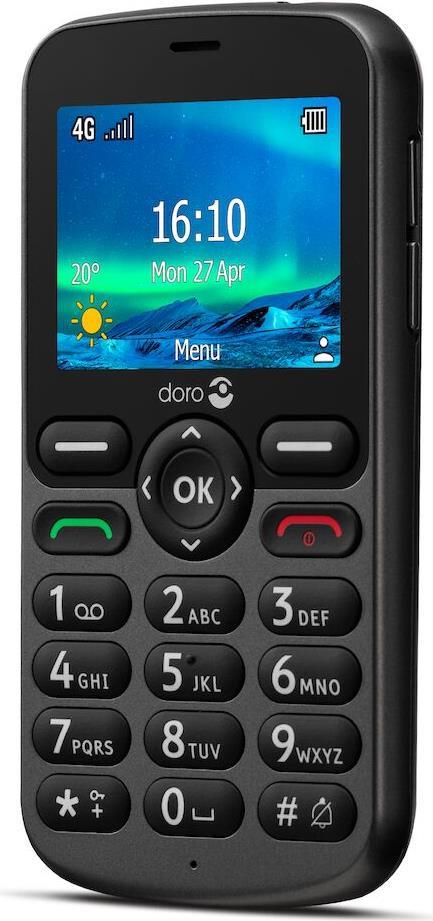 DORO 5860 - 4G Feature Phone - microSD slot - 320 x 240 Pixel - rear camera 2 MP - Schwarz, weiß (380502) von Doro