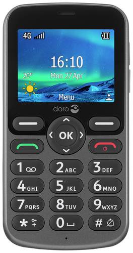 Doro 5860 Senioren-Handy mit Ladestation Graphit von Doro