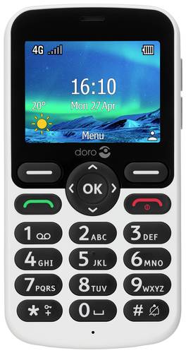 Doro 5860 Senioren-Handy mit Ladestation Schwarz/Weiß von Doro