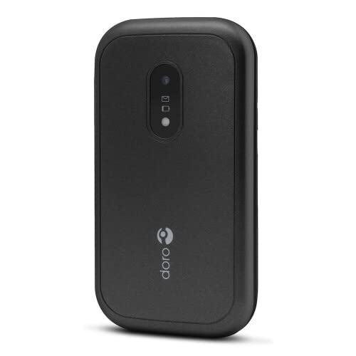 Doro 6040 Unlocked 2G Dual SIM Clamshell Big Button Handy für Senioren mit 2,8 Zoll Bildschirm, GPS-Lokalisierung, Schwarz (erneuert) von Doro