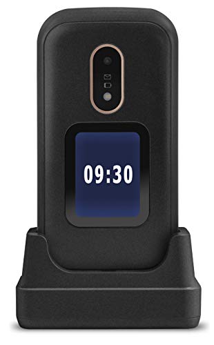 Doro 6060 - GSM Mobiltelefon im eleganten Klappdesign (3 MP Kamera, 2,8 Zoll (7,11cm) Display, GPS, Bluetooth) schwarz von Doro