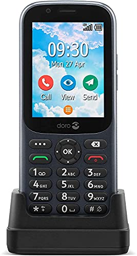 Doro 731X Ungesperrtes Dual-SIM 4G Handy für Senioren mit GPS, Whatsapp für Videoanrufe, Facebook und Ladedock im Lieferumfang [Deutsch Version] von Doro