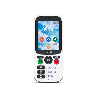 Doro 780X IUP Mobiltelefon schwarz-weiß von Doro