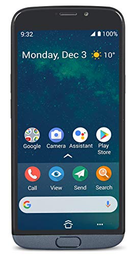 Doro 8050 4G Smartphone mit Touchscreen, Benutzeroberfläche auf Basis Android 9, 13 MP Kamera, 5 MP Front-Kamera, 16 GB interner Speicher, 2 GB RAM, Schwarz von Doro