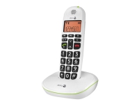 Doro PhoneEasy 100w, Analoges/DECT-Telefon, Kabelloses Mobilteil, Freisprecheinrichtung, 20 Eintragungen, Anrufer-Identifikation, Weiß von Doro