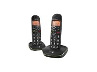 Doro PhoneEasy 100w Duo, DECT-Telefon, Freisprecheinrichtung, 20 Eintragungen, Schwarz von Doro