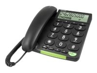 Doro PhoneEasy 312cs, Analoges Telefon, 30 Eintragungen, Anrufer-Identifikation, Schwarz von Doro