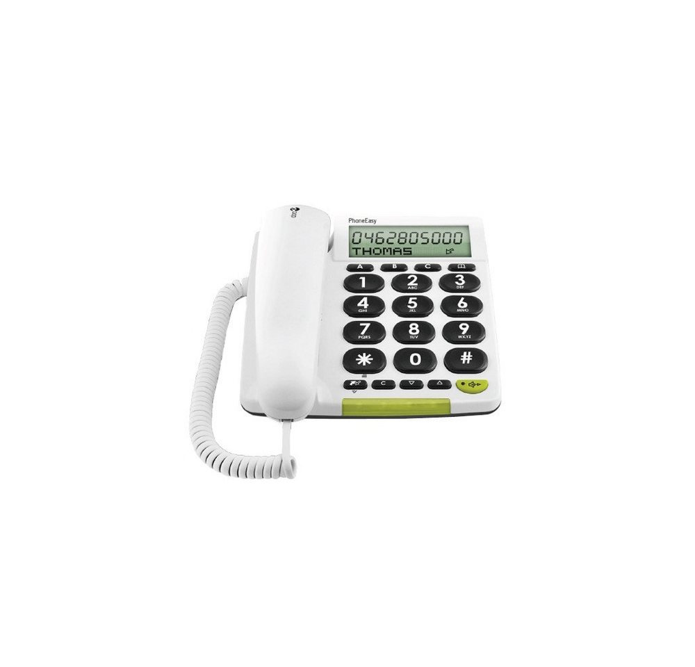 Doro PhoneEasy 312cs Weiß Schnurgebundenes Telefon Kabelgebundenes Telefon Doro PhoneEasy 312cs Weiß Schnurgebundenes Telefon Kabelgebundenes Telefon von Doro
