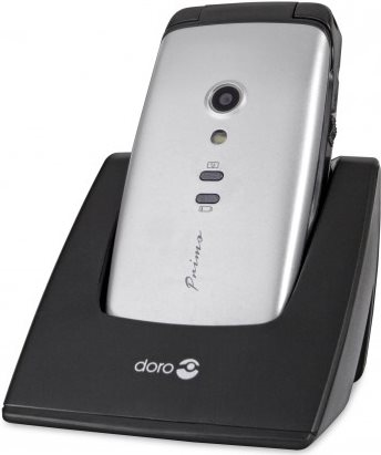 Doro Primo 406 - Mobiltelefon - GSM - 240 x 320 Pixel - TFT - 0,3 MPix - schwarz-silbern (360091) von Doro