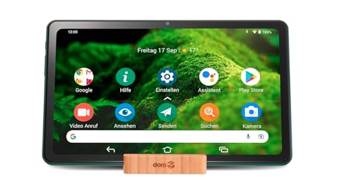 Doro Tablet, 10,4-Zoll-Display, Full HD Touchscreen, Seniorentablet mit 4 Lautsprechern, extragroße Symbole, Android 12, extra hell einstellbar, Forest von Doro