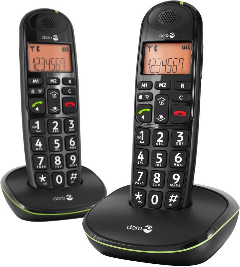 PhoneEasy 100 W Duo Schnurlostelefon schwarz von Doro