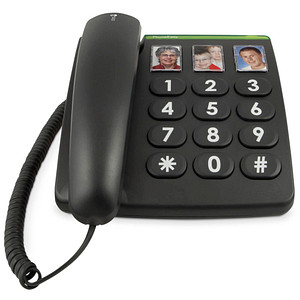 doro PhoneEasy 331ph Schnurgebundenes Telefon schwarz doro PhoneEasy 331ph Schnurgebundenes Telefon schwarz von Doro