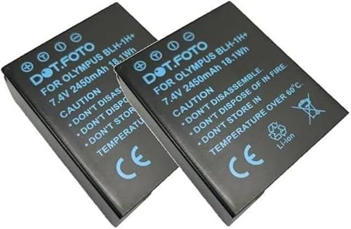 2 x Dot.Foto BLH-1 Premium Hohe Kapazität 7.4v / 2450mAh Fully Decoded Akku für Olympus OM-D E-M1 Mark II, E-M1 Mark III, E-M1X 2 x Dot.Foto BLH-1 Premium Hohe Kapazität 7.4v / 2450mAh Fully Decoded Akku für Olympus OM-D E-M1 Mark II, E-M1 Mark III, E-M1X von Dot.Foto