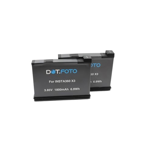 2 x Dot.Foto CINAQBT/A Premium 3.85v / 1800mAh Akku für Insta360 X3 2 x Dot.Foto CINAQBT/A Premium 3.85v / 1800mAh Akku für Insta360 X3 von Dot.Foto