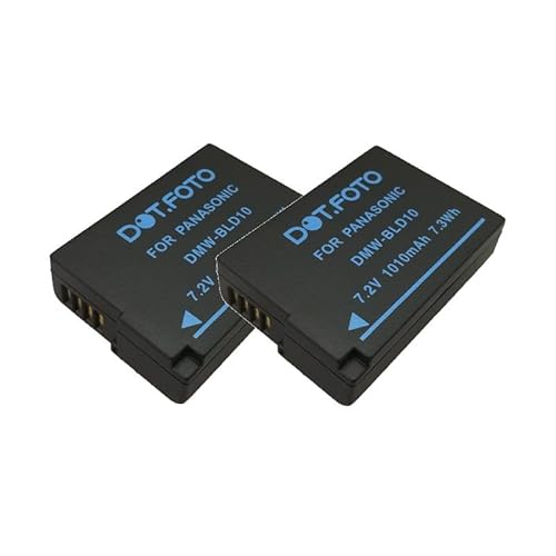 2 x Dot.Foto DMW-BLD10, DMW-BLD10E Premium 7.2v / 1010mAh Akku für Panasonic Lumix DMC-G3, DMC-GF2, DMC-GX1 von Dot.Foto