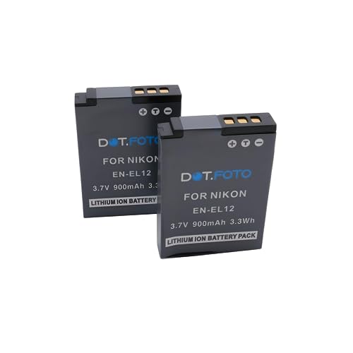 2 x Dot.Foto EN-EL12 Premium 3.7v / 900mAh Akku für Nikon Coolpix P300 P310 P330 S630 S640 S800c S1200pj S6000 S6100 S6150 S6200 S8200 S9050 S9400 AW120 2 x Dot.Foto EN-EL12 Premium 3.7v / 900mAh Akku für Nikon Coolpix P300 P310 P330 S630 S640 S800c S1200pj S6000 S6100 S6150 S6200 S8200 S9050 S9400 AW120 von Dot.Foto