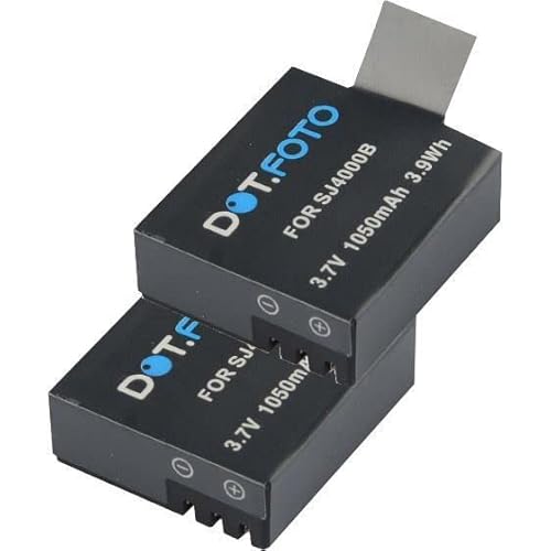 2 x Dot.Foto SJ4000B Premium 3.7v / 1050mAh Akku für SJCAM M10, SJ4000, SJ5000, SJ5000 Plus, SJ6000, SJ7000, SJ9000 von Dot.Foto