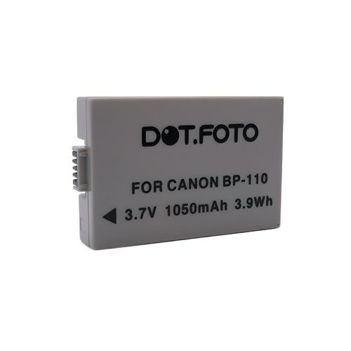 Dot.Foto BP-110 Premium 3.7v / 1050mAh Akku für Canon LEGRIA/VIXIA HF R20, HF R21, HF R26, HF R27, HF R28, HF R200, HF R205, HF R206 von Dot.Foto