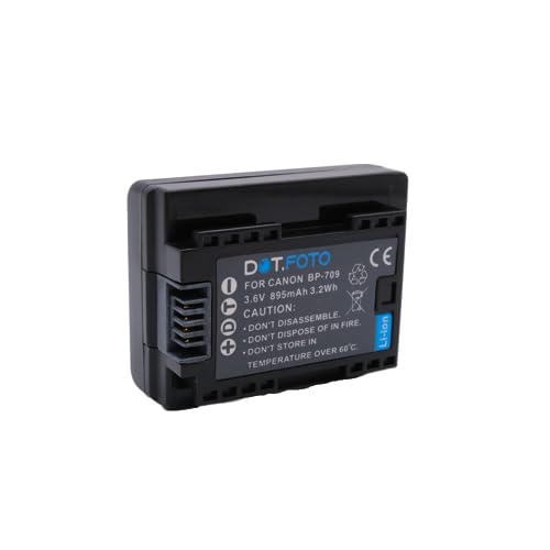 Dot.Foto BP-709 Premium 3.6v / 895mAh Akku für Canon LEGRIA/VIXIA HF R36, HF R37, HF R38, HF R46, HF R47, HF R48, HF R306, HF R406 von Dot.Foto