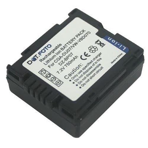 Dot.Foto CGR-DU06, CGA-DU07 Premium 7.2v / 750mAh Akku für Panasonic SDR-H18, SDR-H20, SDR-H21, SDR-H200, SDR-H250, SDR-H280 | VDR-D220, VDR-M53 Dot.Foto CGR-DU06, CGA-DU07 Premium 7.2v / 750mAh Akku für Panasonic SDR-H18, SDR-H20, SDR-H21, SDR-H200, SDR-H250, SDR-H280 | VDR-D220, VDR-M53 von Dot.Foto