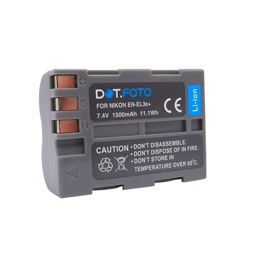 Dot.Foto EN-EL3e Premium 7.4v / 1500mAh Akku für Nikon D50, D70, D70s, D80, D90, D100, MB-D100, D200, D300, D300S, D700 von Dot.Foto