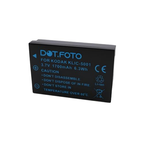 Dot.Foto KLIC-5001 / DB-L50 Premium 3.7v / 1700mAh Akku für Kodak/für Sanyo Dot.Foto KLIC-5001 / DB-L50 Premium 3.7v / 1700mAh Akku für Kodak/für Sanyo von Dot.Foto