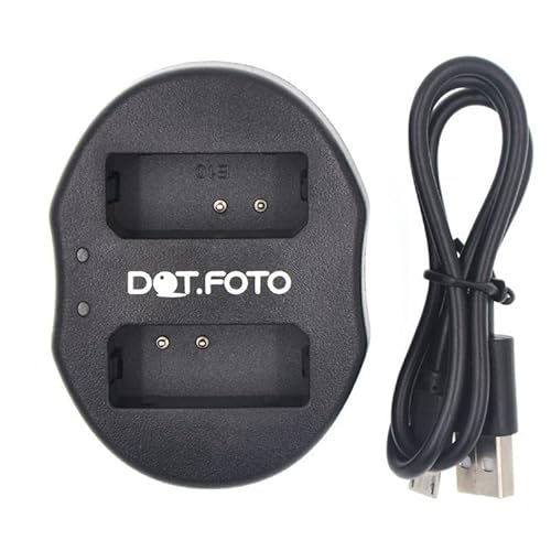 Dot.Foto LP-E10 USB Doppelladegerät für Canon EOS 1100D, 1200D, 1300D, 2000D, 4000D von Dot.Foto