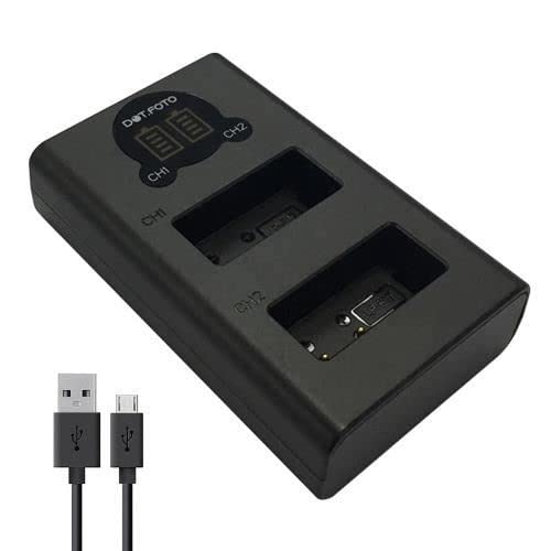 Dot.Foto LP-E17 Doppel USB LCD Ladegerät (LC-E17E typ) für Canon von Dot.Foto