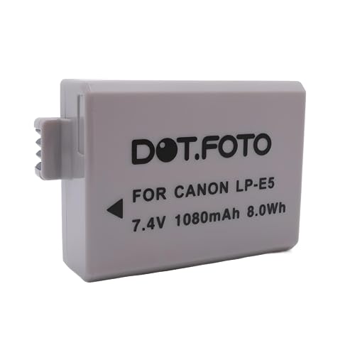 Dot.Foto LP-E5 Premium 7.4v / 1050mAh Akku für Canon EOS 450D, 500D, 1000D von Dot.Foto