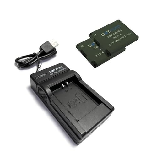 Dot.Foto NB-11L Premium 680mAh Akku (2er Pack) & CB-2LDE typ USB Ladegerät für Canon von Dot.Foto