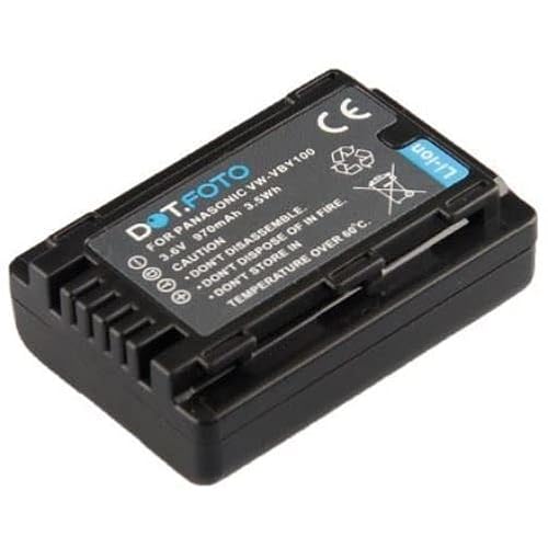 Dot.Foto VW-VBY100 Premium 3.7v / 970mAh Akku für Panasonic HC-V110, HC-V130, HC-V160, HC-V201 Dot.Foto VW-VBY100 Premium 3.7v / 970mAh Akku für Panasonic HC-V110, HC-V130, HC-V160, HC-V201 von Dot.Foto