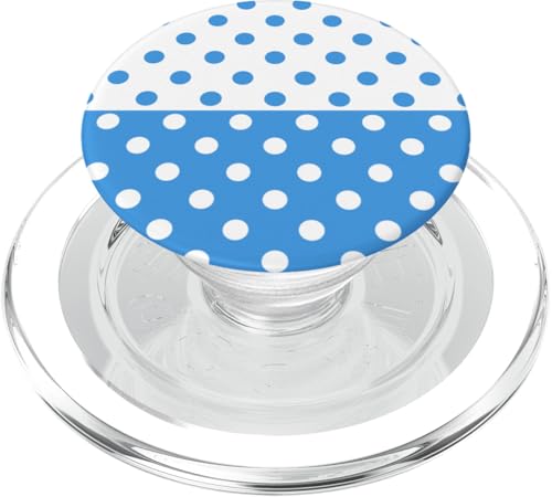 Babyblau und Weiß gepunktet, Vintage, Boho, ästhetisch, gepunktet PopSockets PopGrip für MagSafe Babyblau und Weiß gepunktet, Vintage, Boho, ästhetisch, gepunktet PopSockets PopGrip für MagSafe von DotStyle Creations