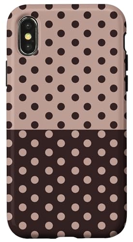 Braun gepunktet, Vintage, Boho, ästhetisch, hellbraun, gepunktet, adrett Hülle für iPhone X/XS Braun gepunktet, Vintage, Boho, ästhetisch, hellbraun, gepunktet, adrett Hülle für iPhone X/XS von DotStyle Creations