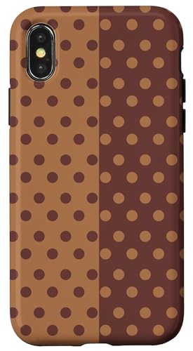 Braun gepunktet, Vintage, Boho, ästhetisch, hellbraun, gepunktet, adrett Hülle für iPhone X/XS Braun gepunktet, Vintage, Boho, ästhetisch, hellbraun, gepunktet, adrett Hülle für iPhone X/XS von DotStyle Creations